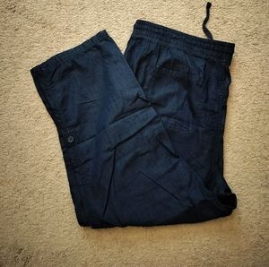 Woman Within Black Casual Pants Capri 14W